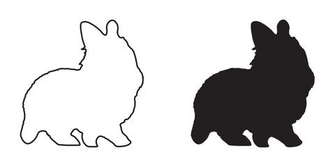 Rabbit Silhouette - Detailed and Clean Wild Hare Illustration - Rabbit Vector - Rabbit Icon
