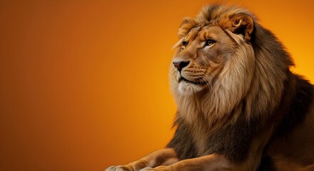 Fototapeta premium lion on the white background