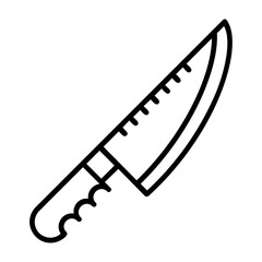 Knife Outline Style Icon Design 