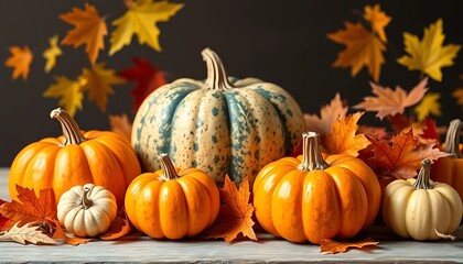 Autumn Foliage Thanksgiving Theme Background