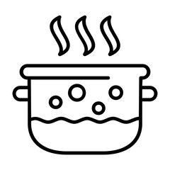 Pot Outline Style Icon Design 