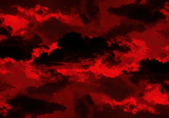 Black Red Clouds wallpaper Cubist Smoke art