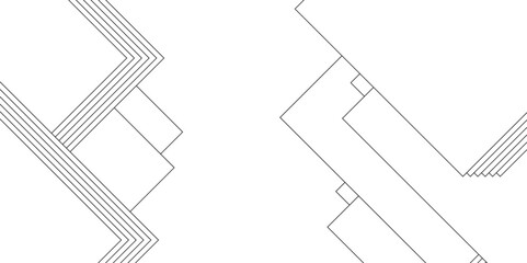 Abstract white black colors with lines pattern of modern geometric square. transparent material in triangle and squares shapes design. Modern lines pattern futuristic technology concept for cover, 