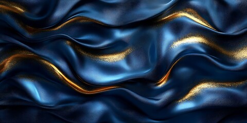 Fototapeta premium Dark Blue Silk Drape