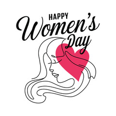 Women's Day hand drawn lettering.