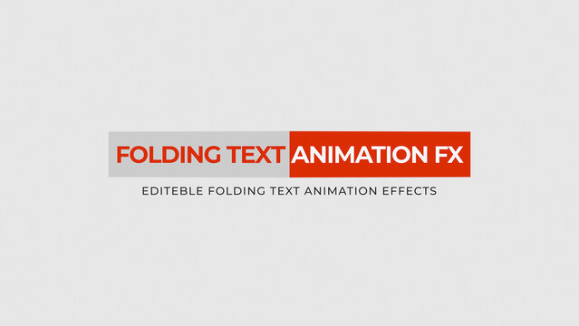 Folding Text Animation Effects