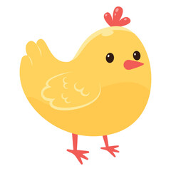 Cute chick. Vector illustration in flat style