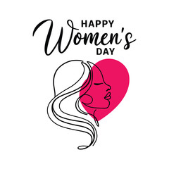 Women's Day hand drawn lettering.