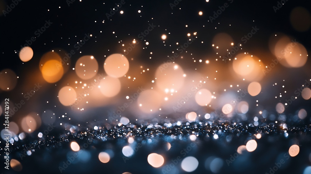 Leinwandbilder beautifully glimmering bokeh lights in soft focus creating a magical atmosphere : generative ai