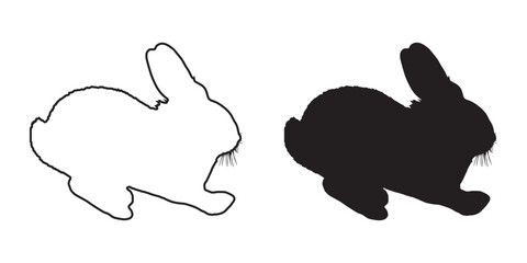 Bold Running Rabbit Silhouette - Striking and Clean Bunny Shape - Rabbit Vector - Rabbit Icon

