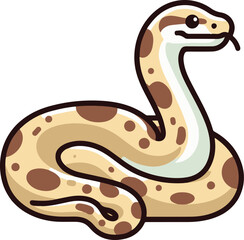  A simple Boa Constrictor vector style with white background