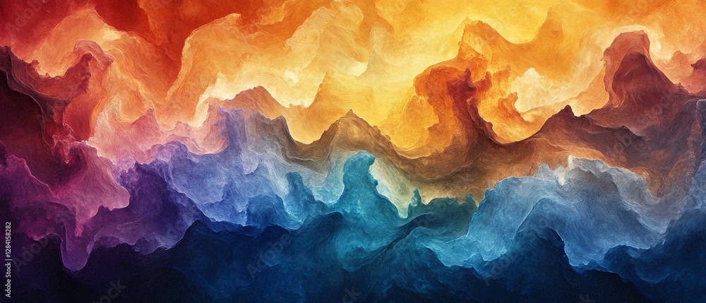 Poster abstract colorful swirling clouds. background design. use as backdrop or abstract art