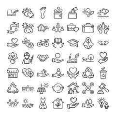 Obraz premium Sustainability Icons EcoFriendly Lifestyle, Recycling, and Conservation
