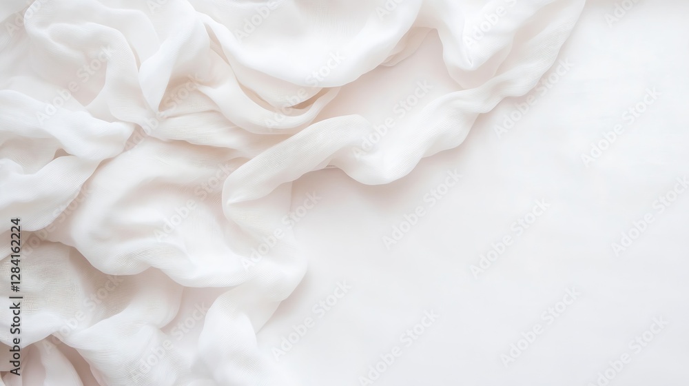 Poster delicate flowing white fabric textured background perfect for minimalist style and elegant designs :