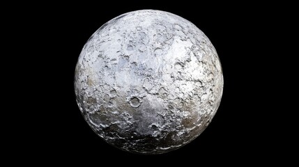 A detailed view of a cratered celestial body