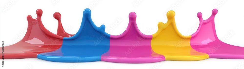 Aufkleber colorful splashes of paint in vibrant hues representing creativity and artistic expression with smoo