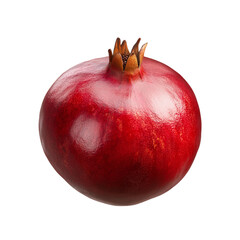 ripe pomegranate isolated on transparent background