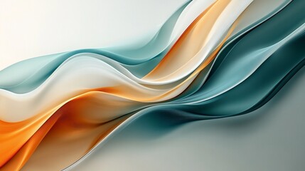 Obraz premium Abstract flowing ribbons, soft colors, subtle waves, background design