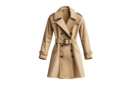 Stylish beige trench coat for autumn fashion