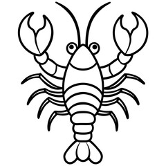 Lobster One-Line Vector Art Illustration