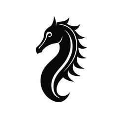 Fototapeta premium a vector of a seahorse's head.