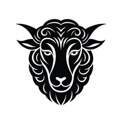 A  vector of a sheep head.