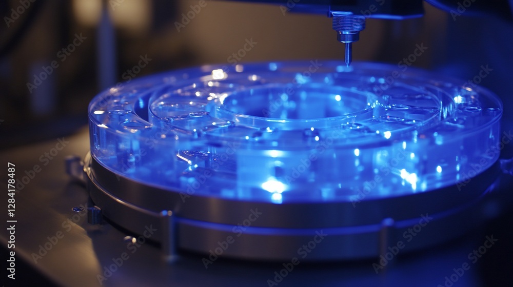 Poster high-precision micro-manufacturing process: a close-up view of advanced technological innovation in 