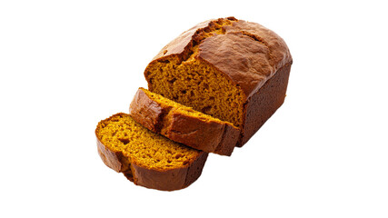 Freshly baked pumpkin bread cooling on a rack