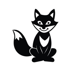 A vector illustration of a cartoon fox.