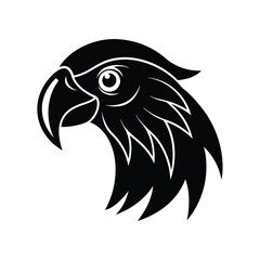 a  vector illustration of a parrot head.