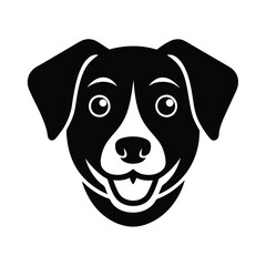 a  vector illustration of a dog head.