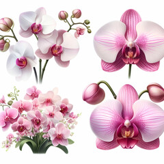 Graceful Pink Orchid Blooms &ndash; Nature&rsquo;s Beauty in Soft Tones