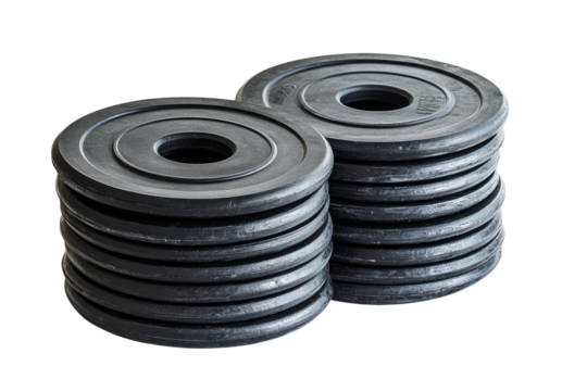 Stacked weight plates for workouts
