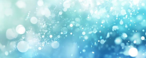 Blurred abstract bokeh background with soft blue and white light circles