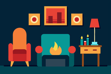 vector illustration of a restaurant table
