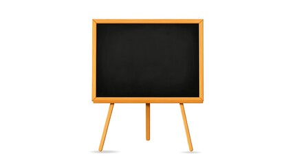 Blank Wooden Easel Chalkboard Illustration: A Simple, Clean Design AI Generated
