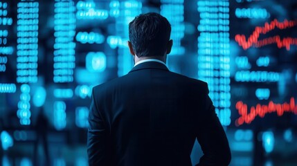 Fototapeta premium Investor comparing Treasury bonds to other market securities, US Treasury Bonds, balanced portfolio