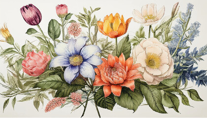 Colorful flower arrange 