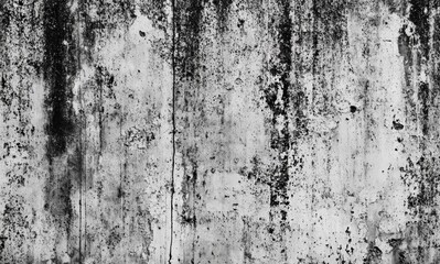 Obraz premium Aged and Stained Concrete Wall with Vertical Streaks