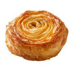Buttery Kouign Amann Pastry Isolated on Transparent Background