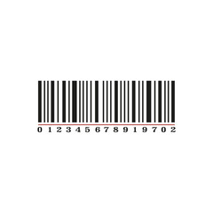 Realistic barcode icon on a white background