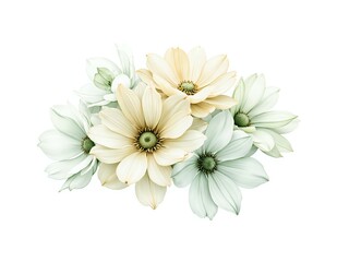 Delicate floral arrangement in soft pastel hues