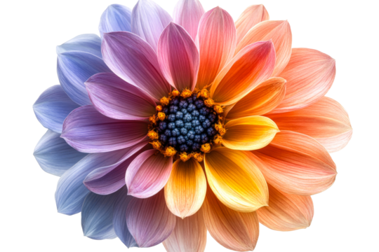 Colorful flower with gradient petals in full bloom
