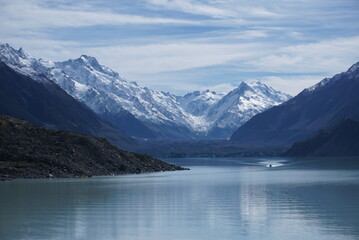 Tasman Glacier Boat On Lake