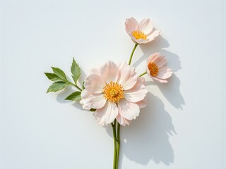 Fototapeta premium Delicate pastel flowers on a soft background