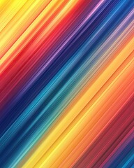 Obraz premium Vibrant diagonal color lines in rainbow hues.