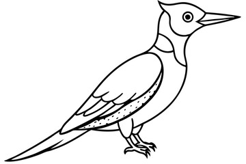 Minimalist Woodpecker Vector