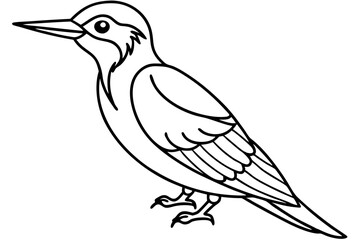 Minimalist Woodpecker Vector