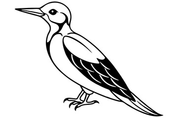 Minimalist Woodpecker Vector