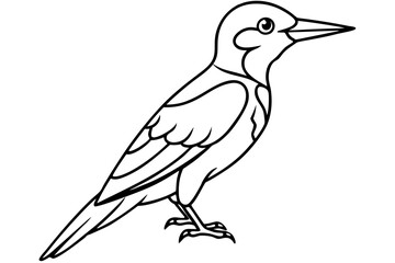 Minimalist Woodpecker Vector